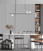 METAAL PANEEL stripe licht grijs - 280 x 110cm - Afbeelding 2