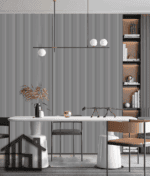 METAAL PANEEL stripe grijs - 280 x 110cm - Afbeelding 2
