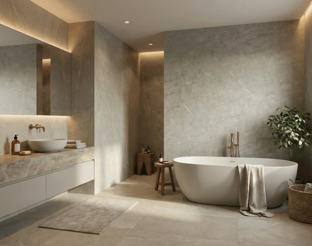 NATUURSTEEN PANEEL: Licht grijs - 280 x 110cm - Afbeelding 4