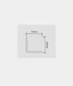 Hoekprofiel 10×10 – Buitenzijde – Aluminium - Afbeelding 2