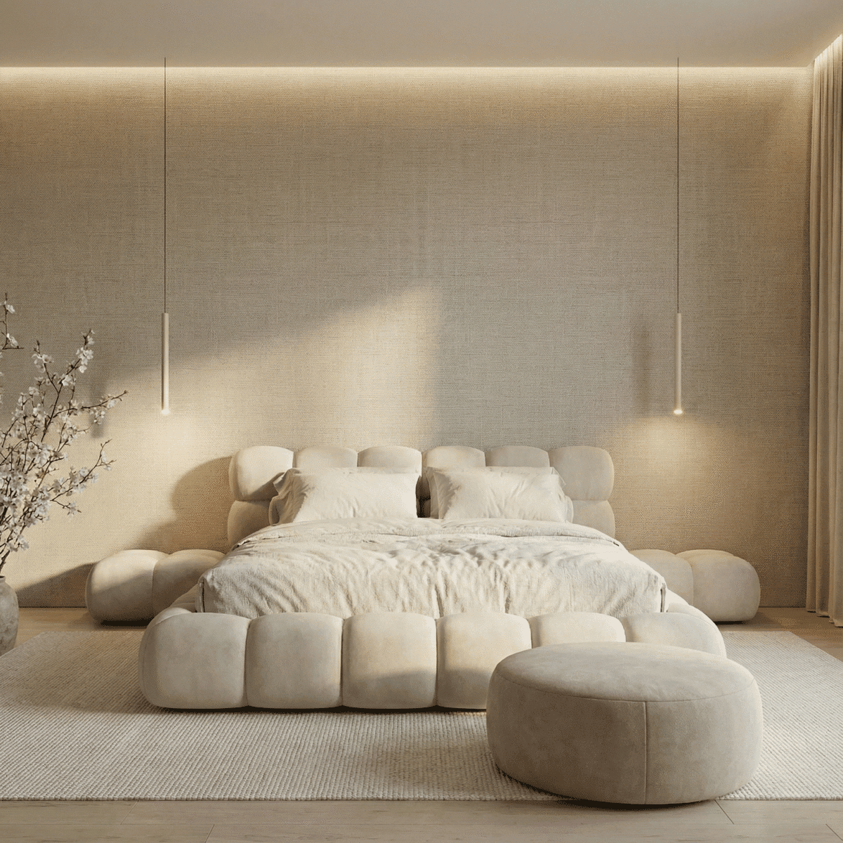 TEXTIEL PANEEL: Linnen licht grijs - 280 x 110cm - Afbeelding 6