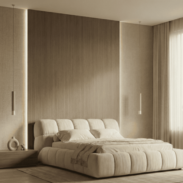 TEXTIEL PANEEL: Linnen licht grijs - 280 x 110cm - Afbeelding 7