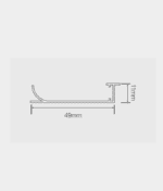 Onderplint – Buitenzijde – Aluminium – Geschikt voor LED-verlichting - Afbeelding 2