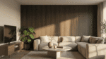 Houten wandpaneel Walnoot Dark Brown voor moderne interieurdecoratie.
