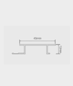 Onder en Koppelplint – Buitenzijde – Aluminium - Afbeelding 2