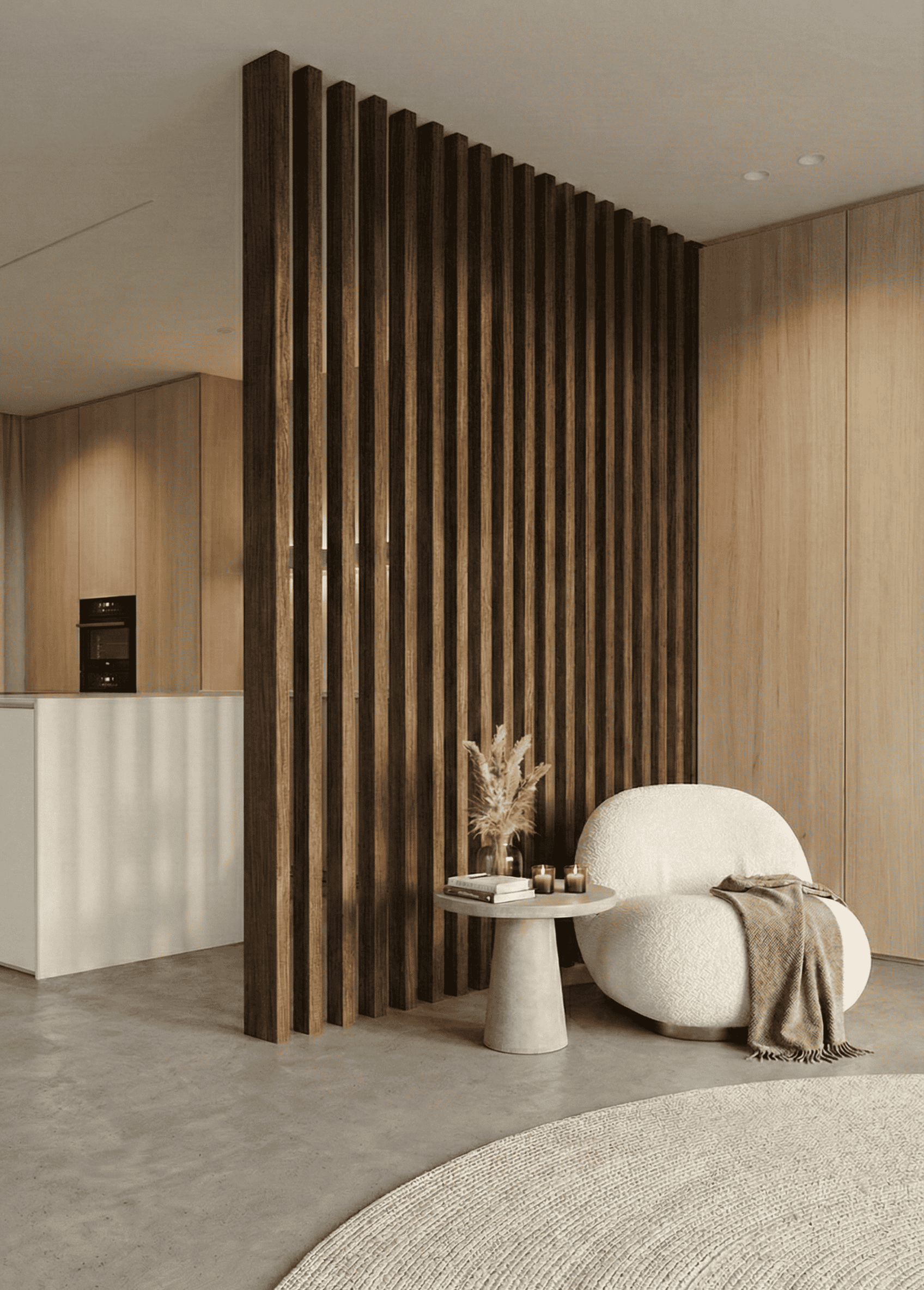 8022-R ROOM DIVIDER: Eiken Donker klassiek - Afbeelding 1