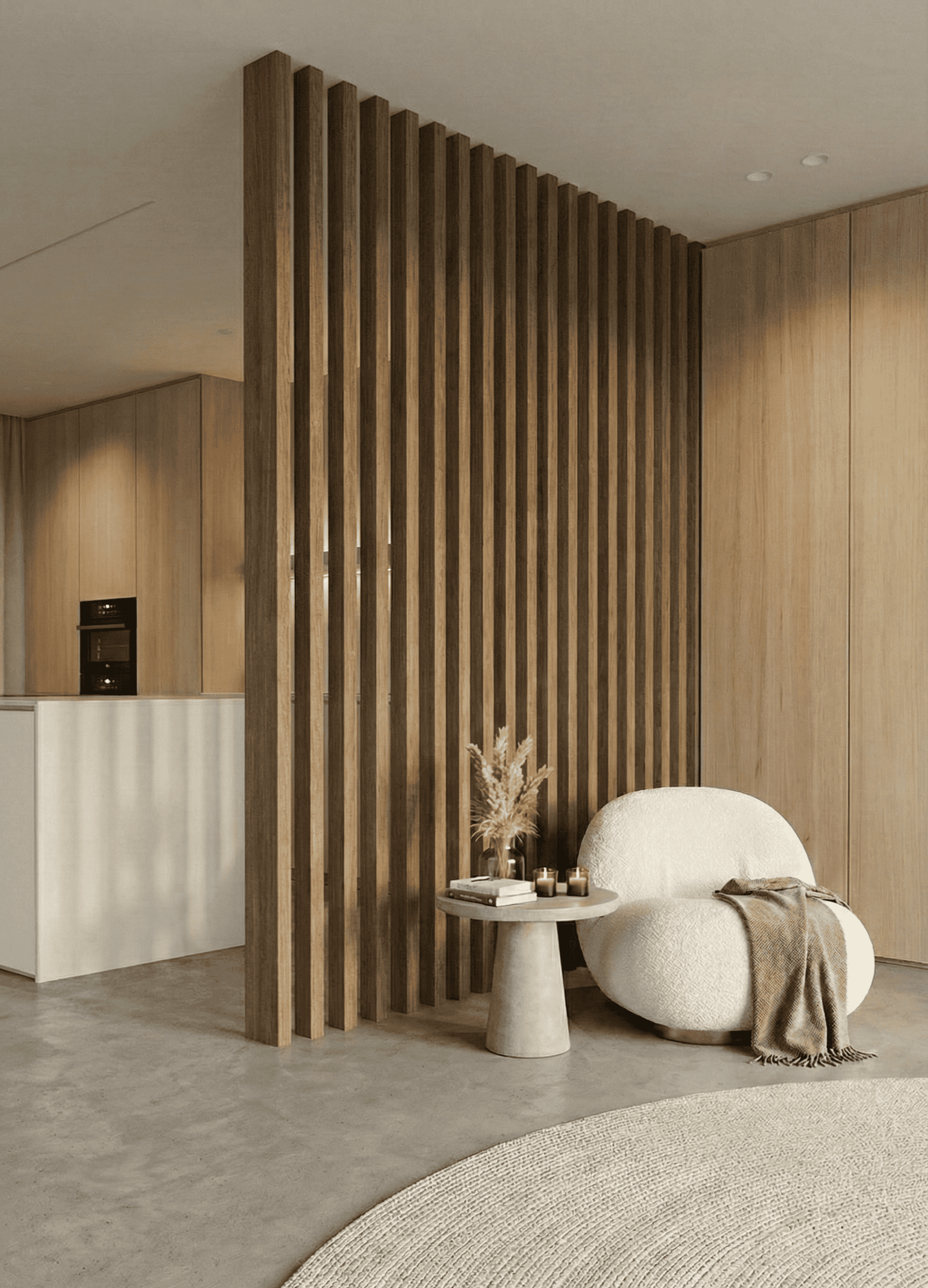 8041-R ROOM DIVIDER: Walnoot light - Afbeelding 1