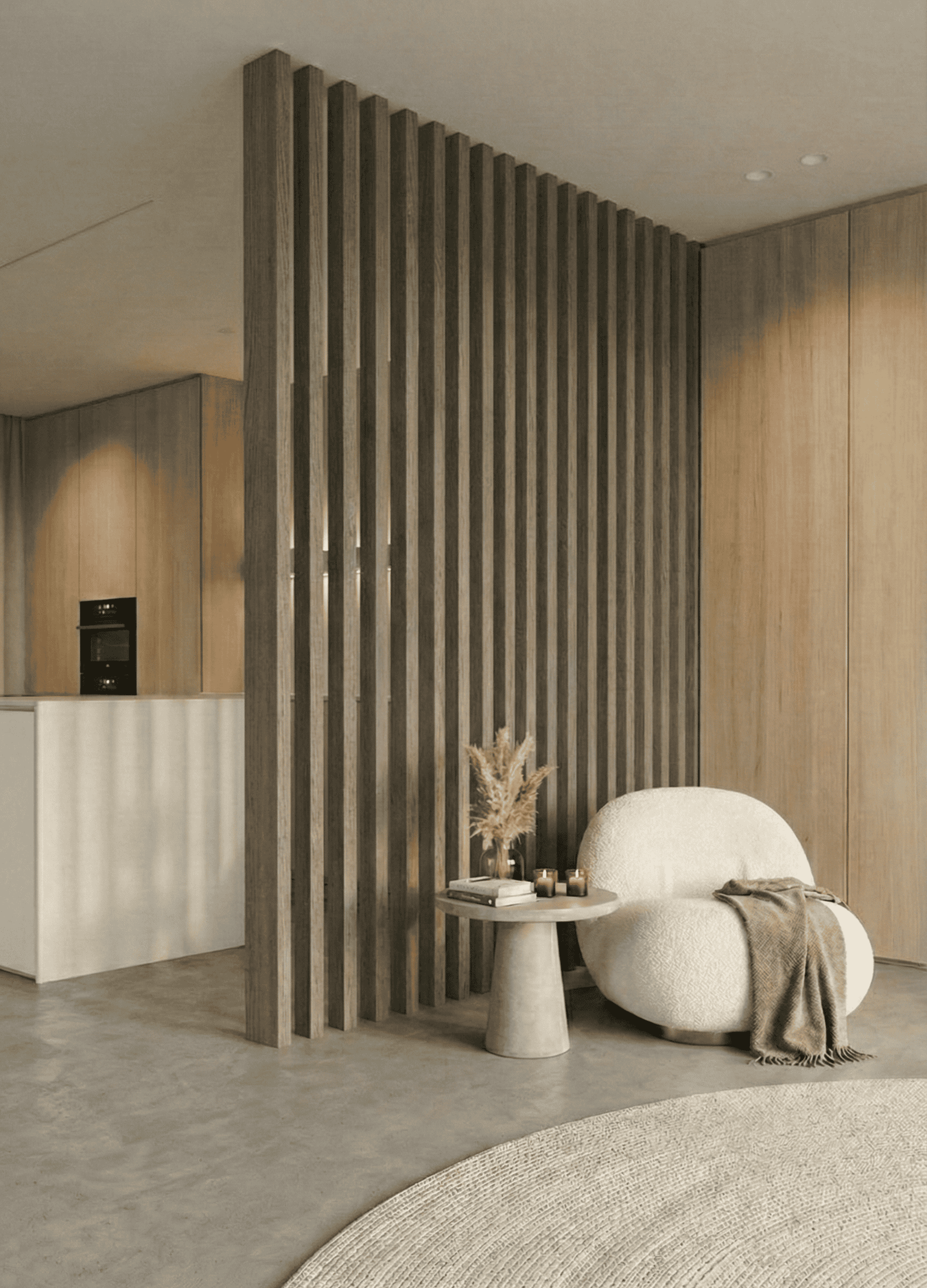81012-R ROOM DIVIDER: Essen Dark Grey wash - Afbeelding 1